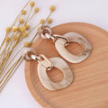 Marble Chain Oval Earring