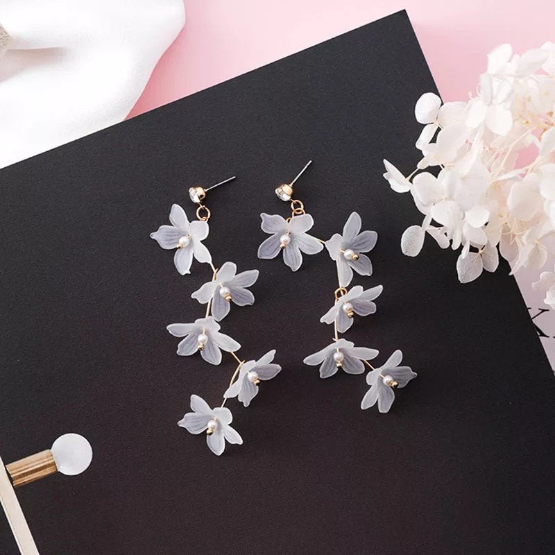 Flowy Flower Dangle Colorful Earring