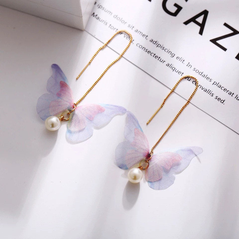 Threader Butterfly Minimalist Earring