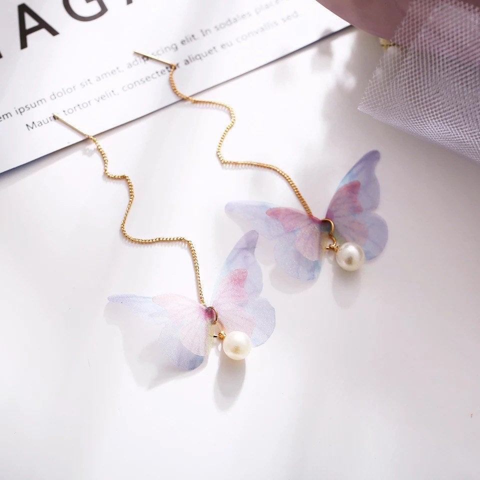 Threader Butterfly Minimalist Earring