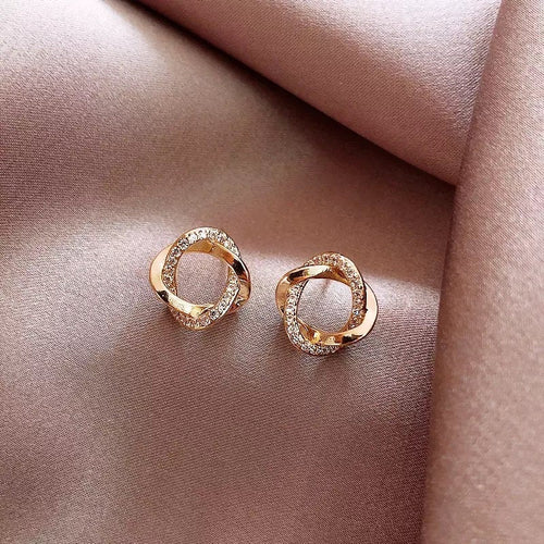 Infinity Circle Stud Earring