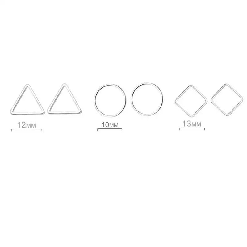 Open Geometric Stud Minimalist Earring