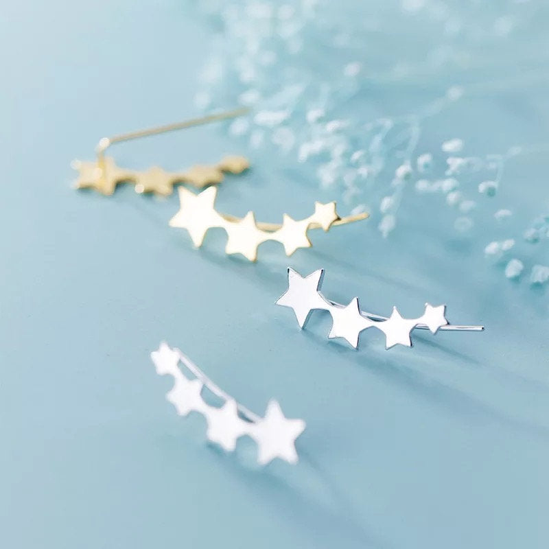 Dainty Star Ear Crawler Earring
