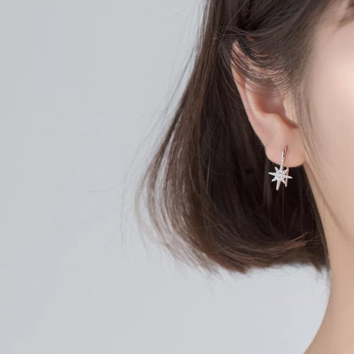 Crystal Starburst Threader Earring