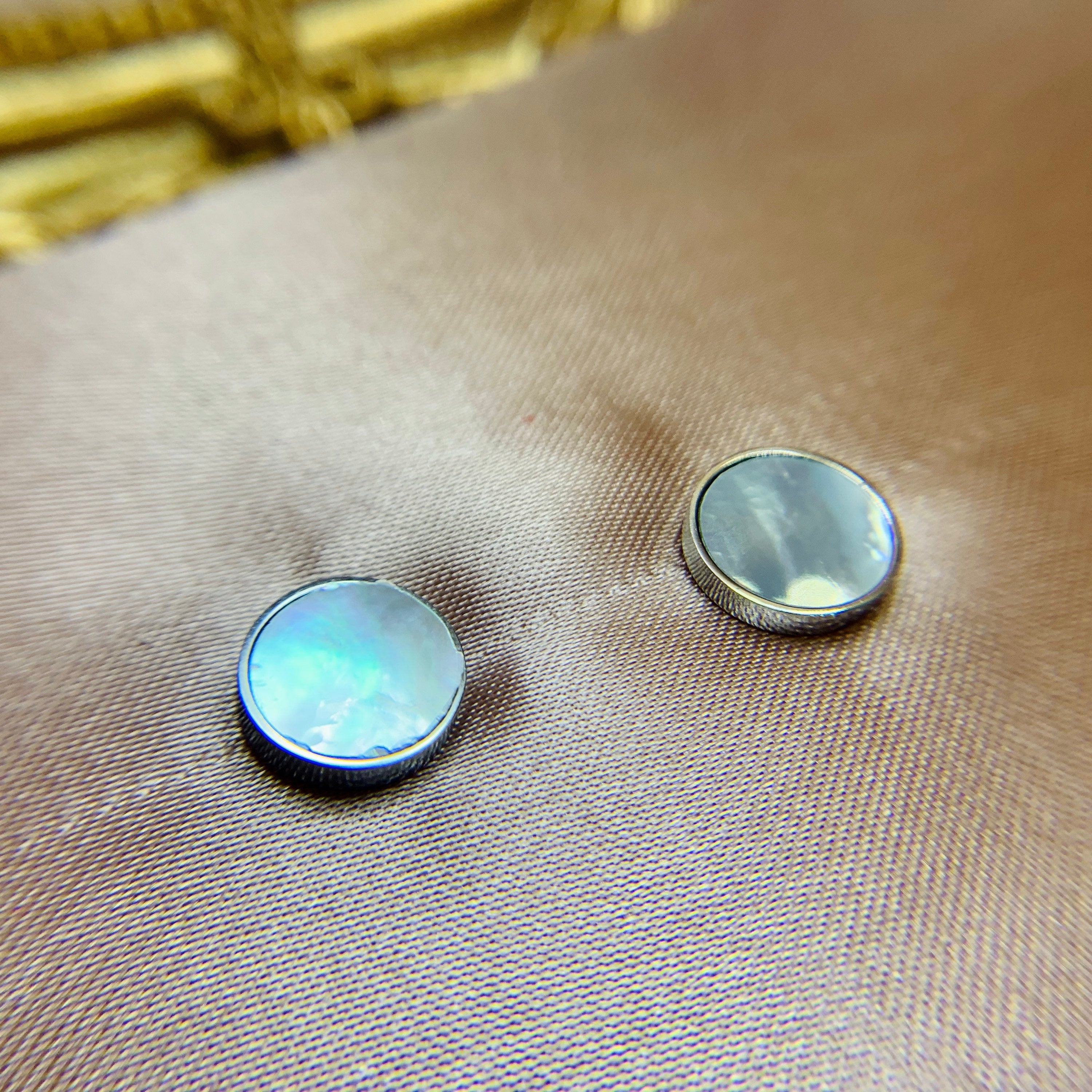 Black White Tiny Stud Earring