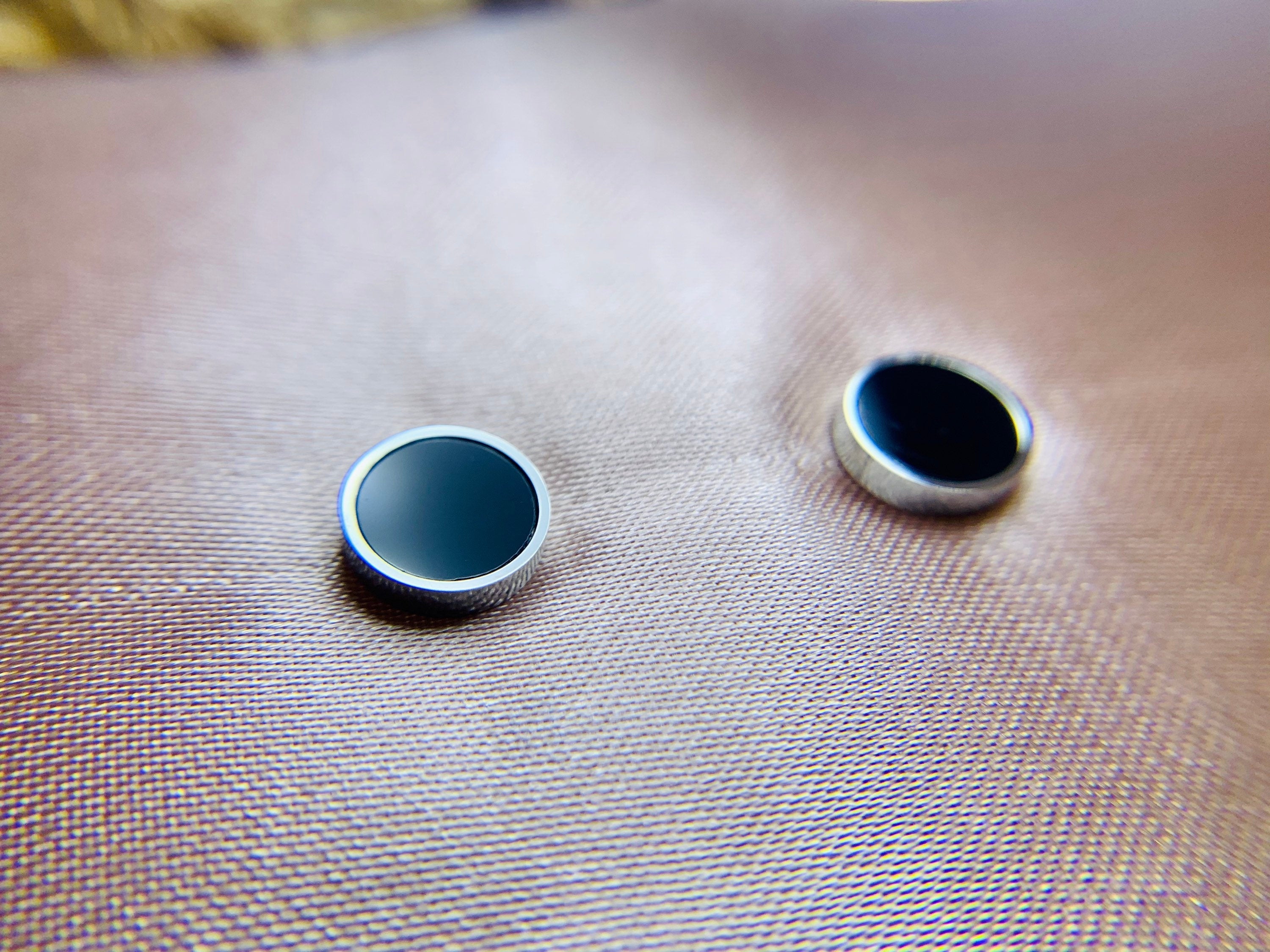 Black White Tiny Stud Earring
