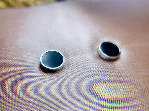 Black White Tiny Stud Earring