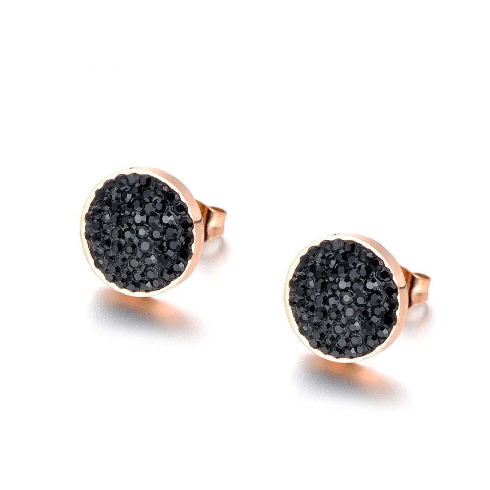 Scattered Crystal Disc Earring
