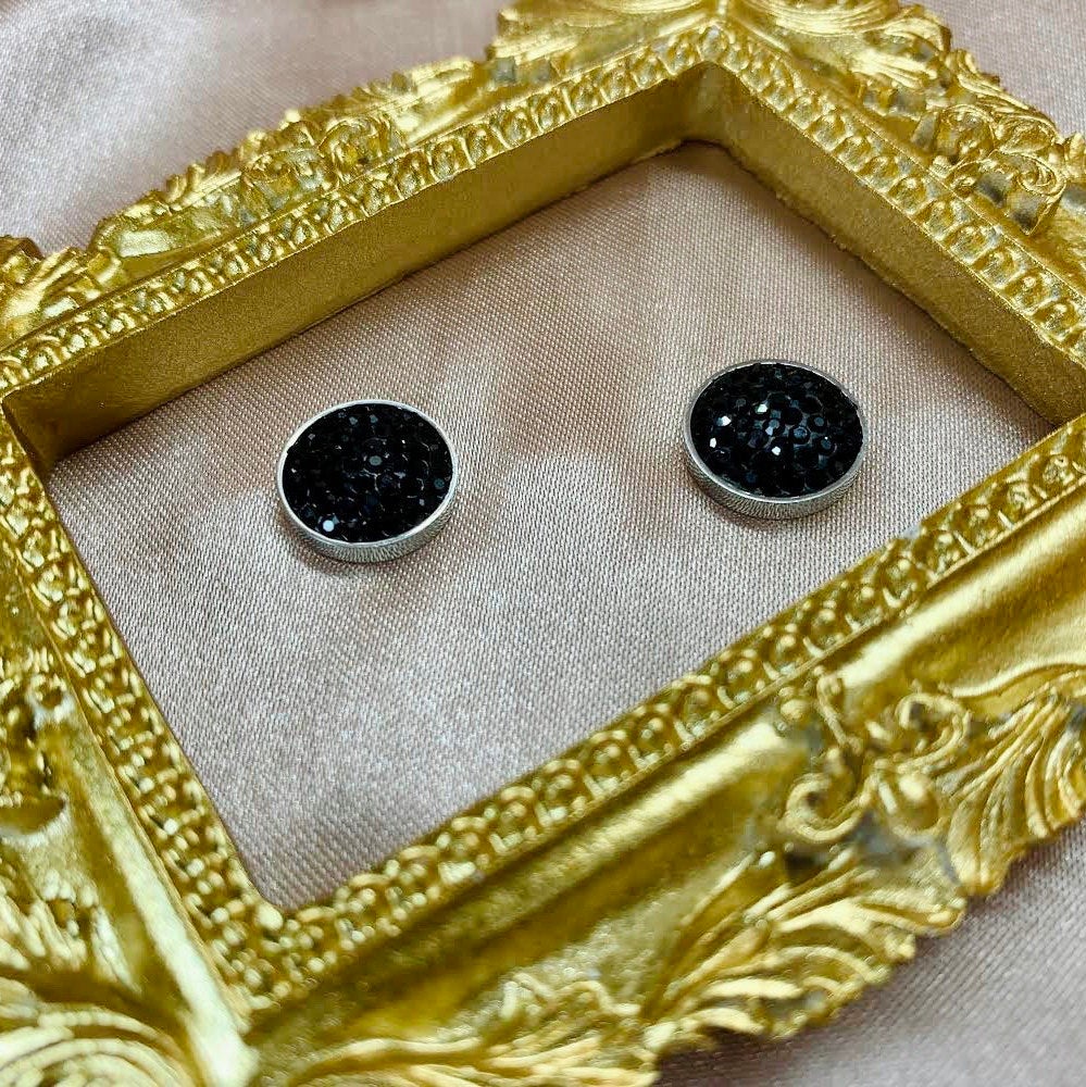 Scattered Crystal Disc Earring