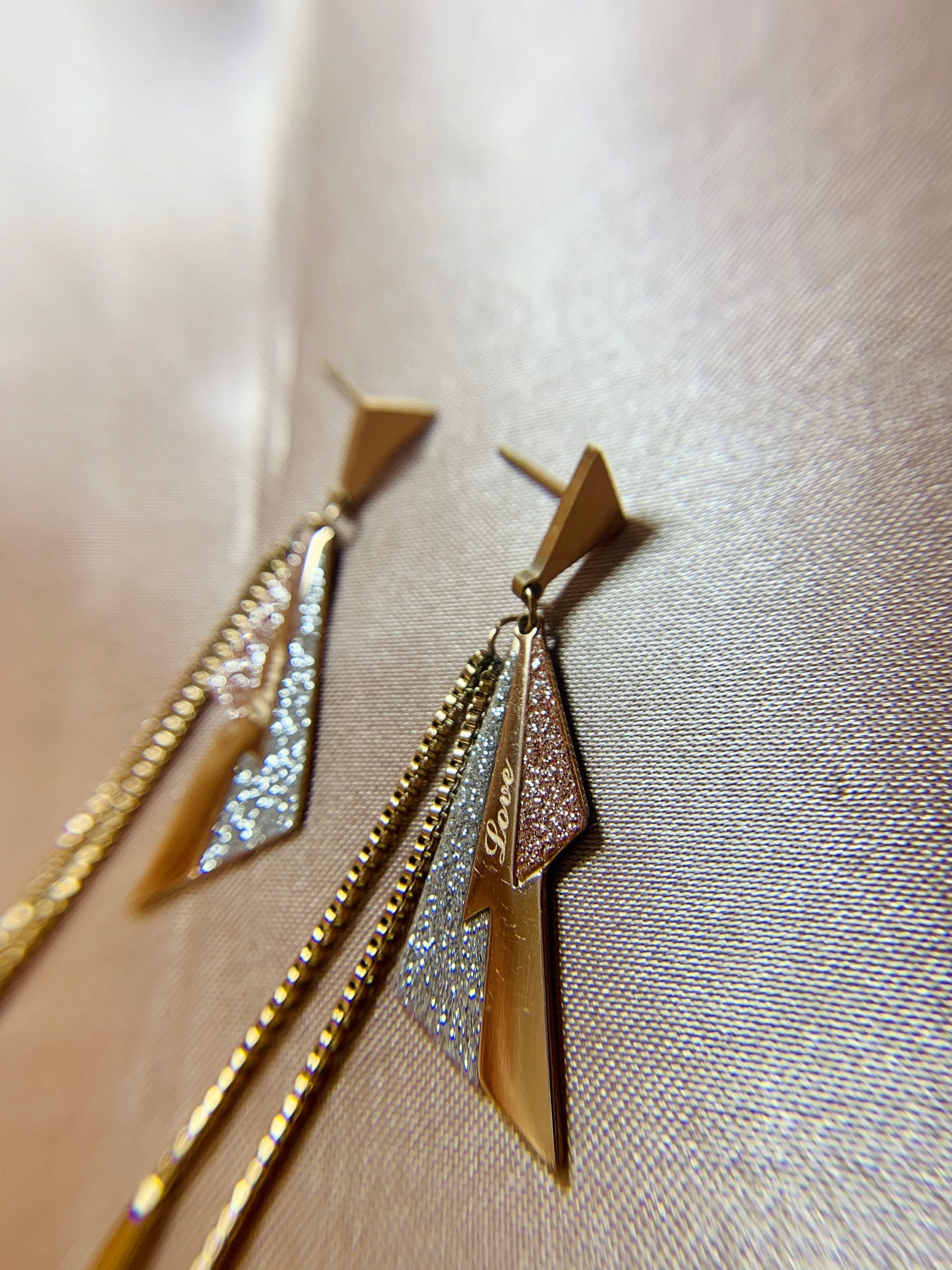 Triangle Tassel Dangle Colorful Earring