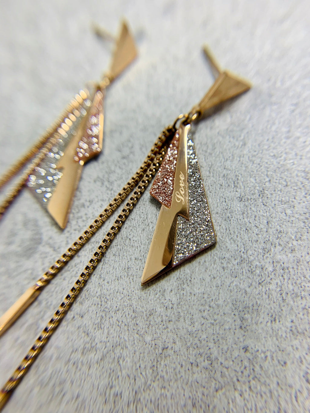 Triangle Tassel Dangle Colorful Earring
