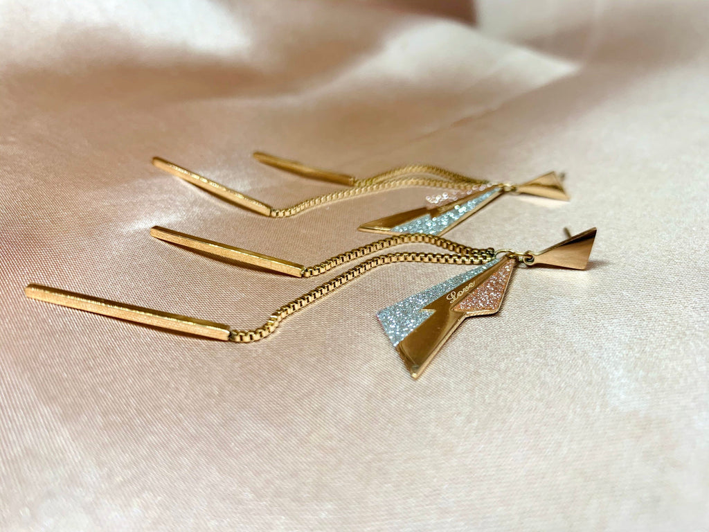 Triangle Tassel Dangle Colorful Earring
