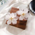 Large Flower Stud Metal Earring