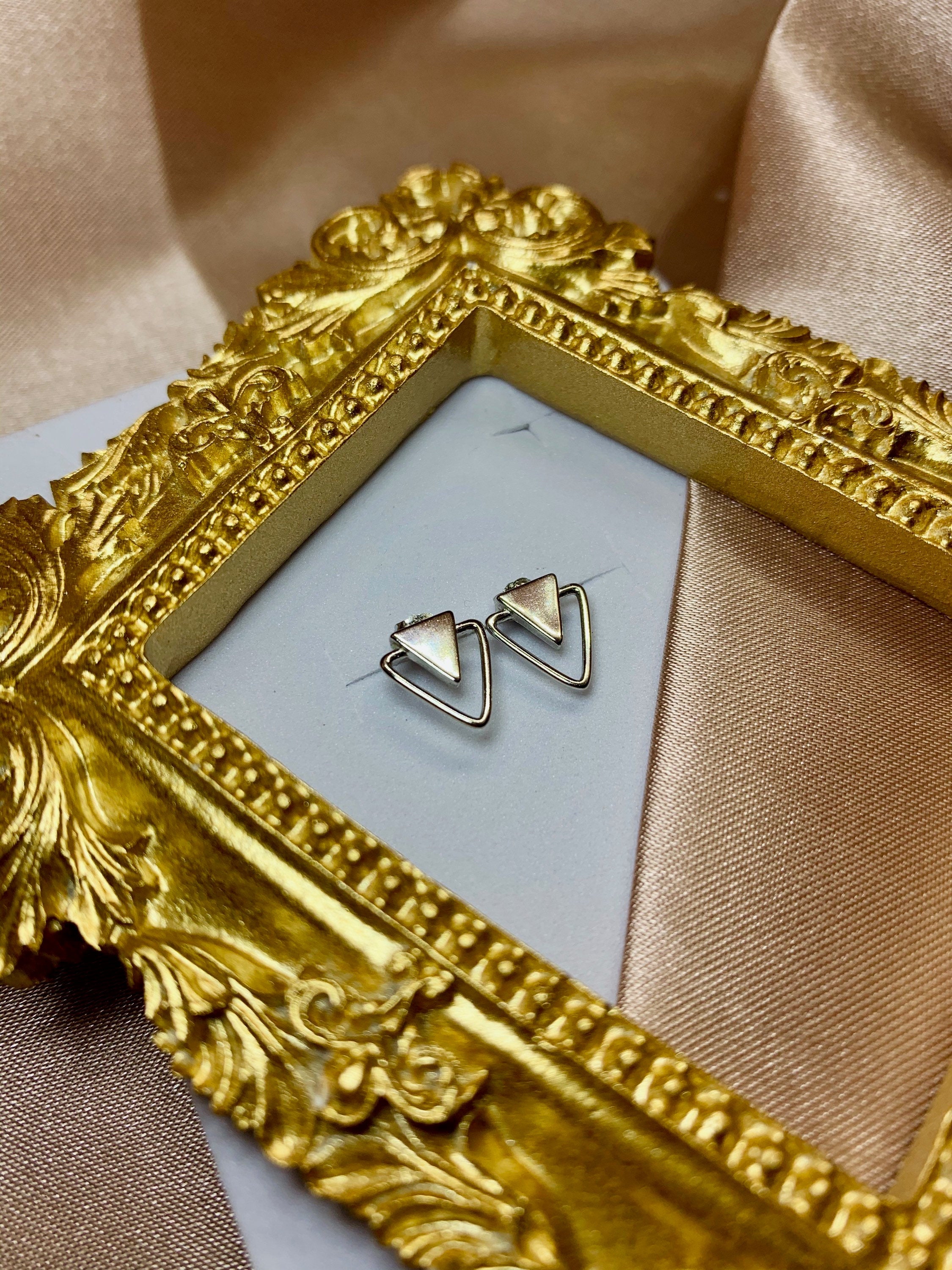 Tiny Triangle Minimalist Earring