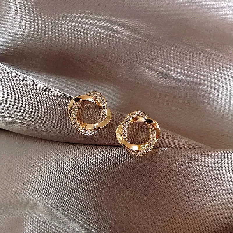 Infinity Circle Stud Earring