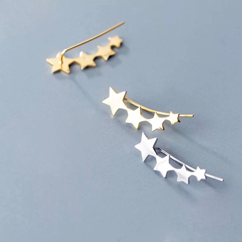 Dainty Star Ear Crawler Earring