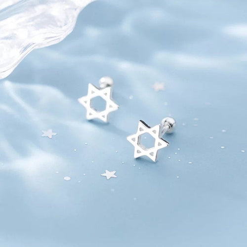 Star of David Minimalist Stud Earring