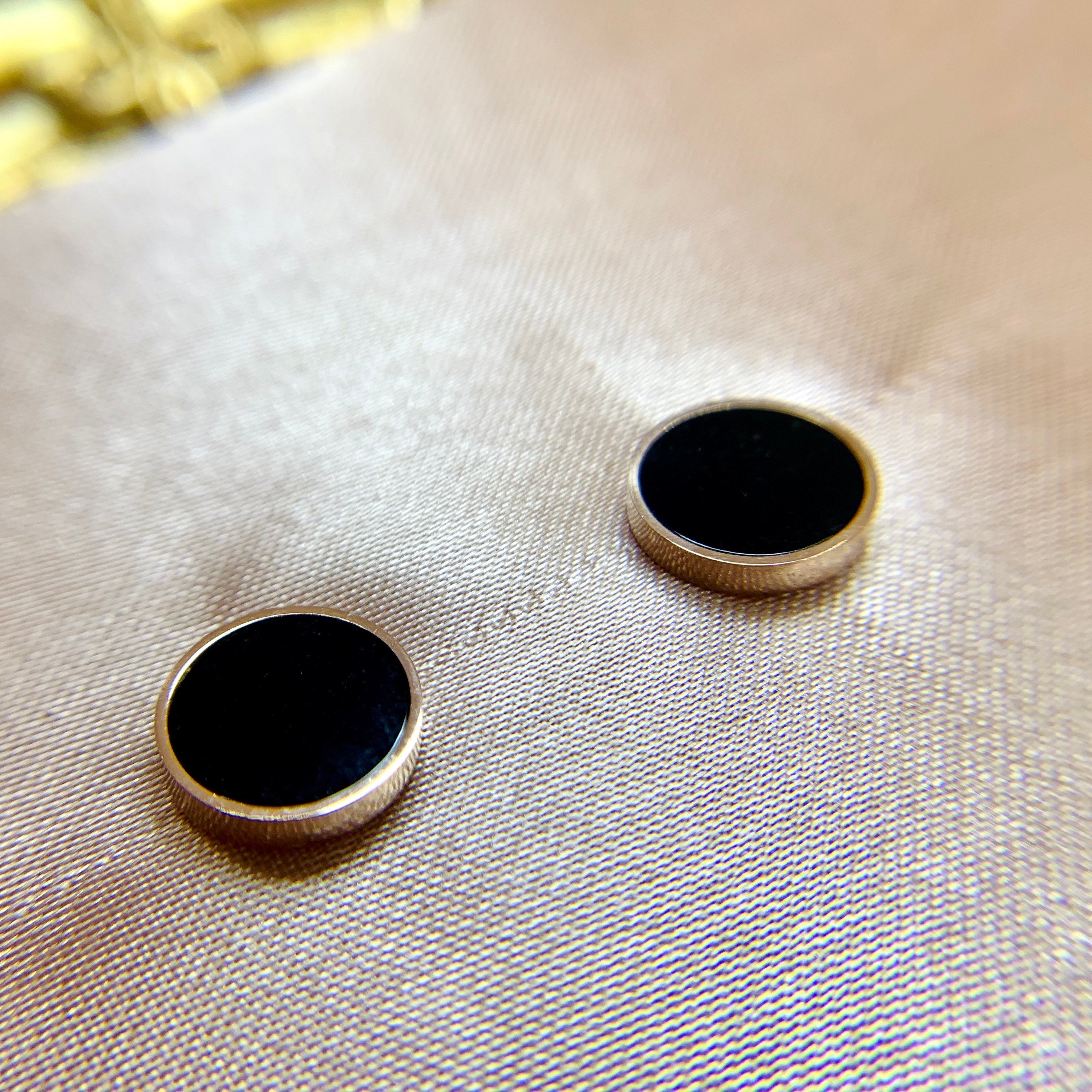 Black White Tiny Stud Earring