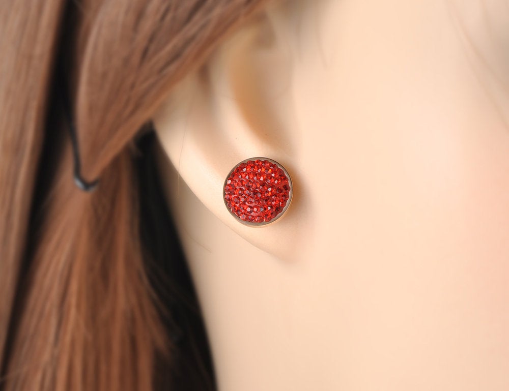 Scattered Crystal Disc Earring