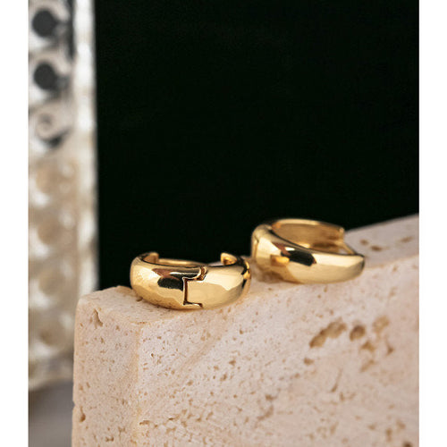 Tiny Hoop Huggie Minimalist Earring