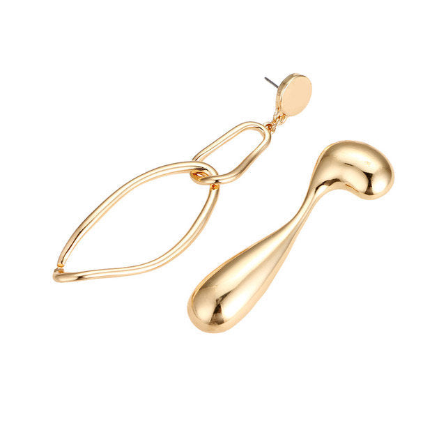 Mismatched Large Teardrop Earring
