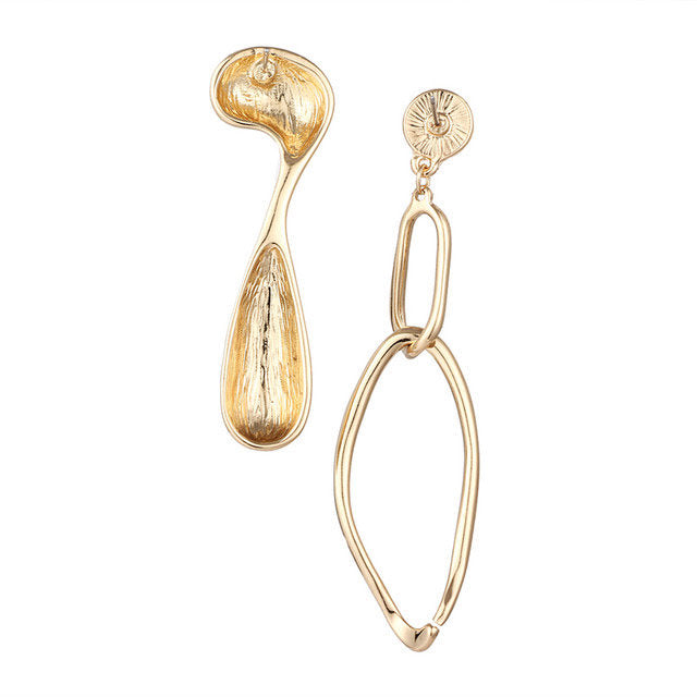 Mismatched Large Teardrop Earring