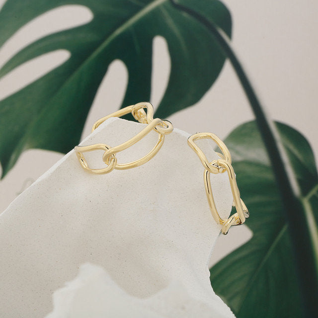 Chic Link Chain Hollow Hoop Earring