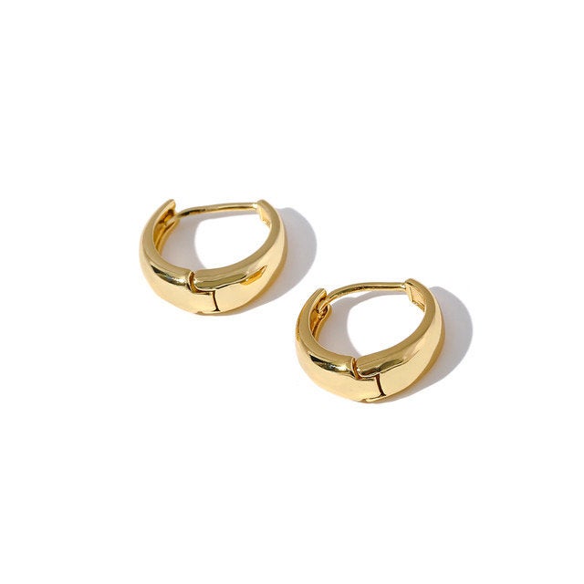 Tiny Hoop Huggie Minimalist Earring