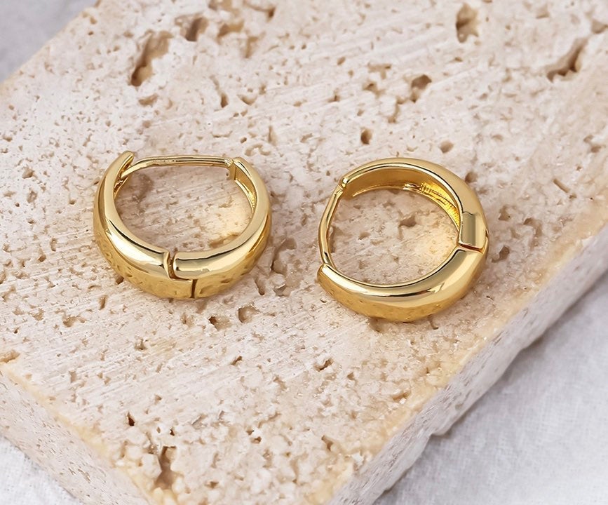 Tiny Hoop Huggie Minimalist Earring