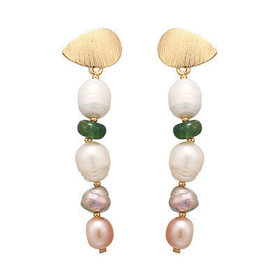 Beads Pearl Long Dangle Earring