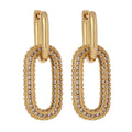 Crystal Chunky Link Chain Earring