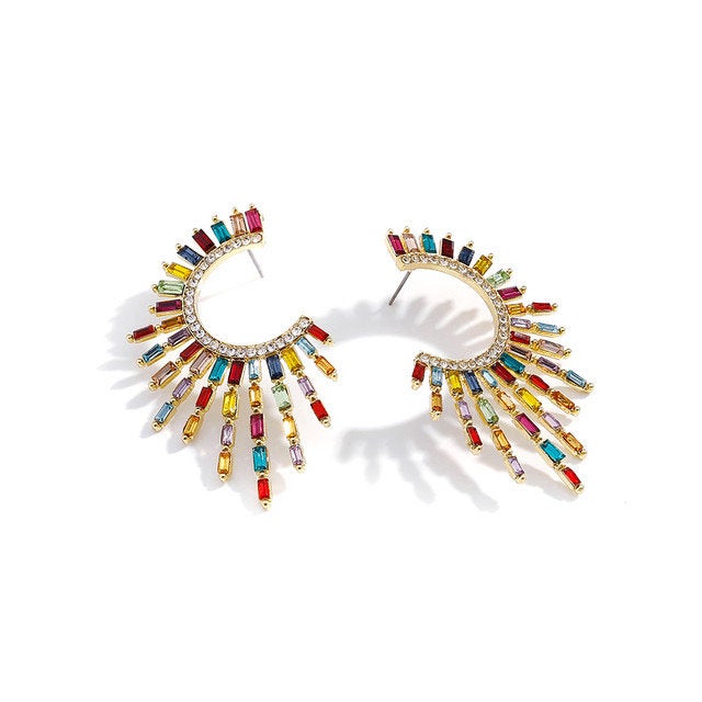 Exaggerated Crystal Spiked Earring