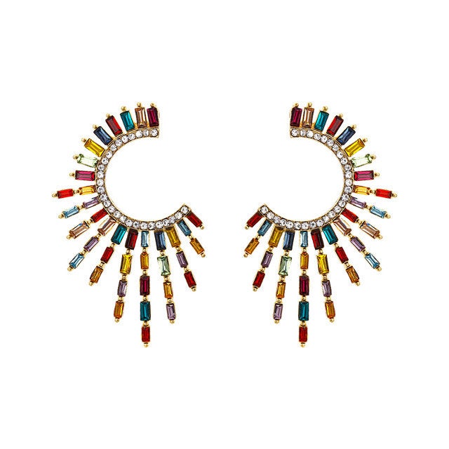 Exaggerated Crystal Spiked Earring