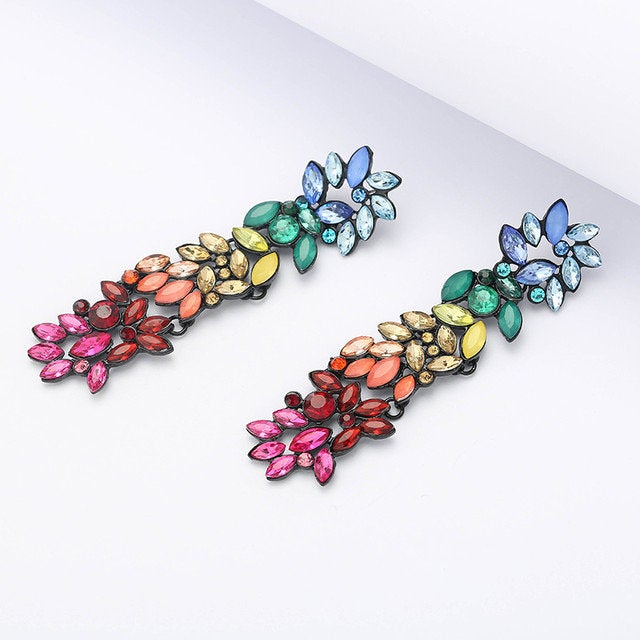 Colorful Crystal Chandelier Earring