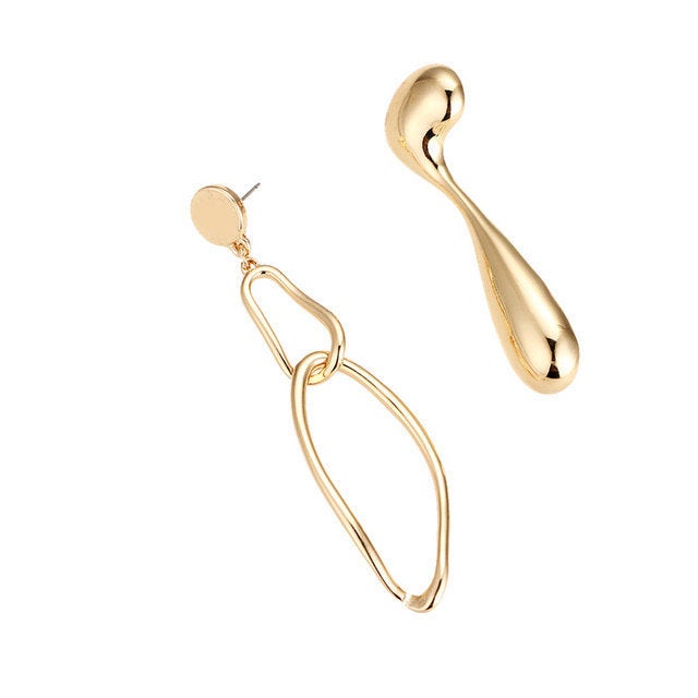 Mismatched Large Teardrop Earring
