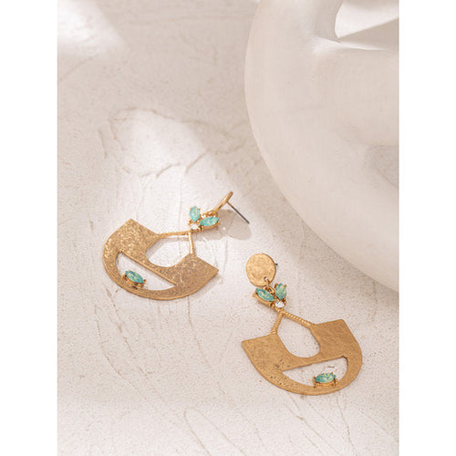 Textured Chandelier Metal Earring