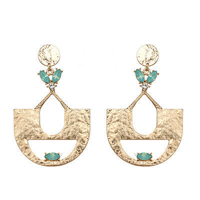 Textured Chandelier Metal Earring