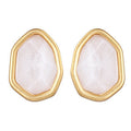 Small Asymmetric Resin Gemstone Stud Earring
