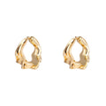 Melting Hoop Silver Earring