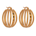 Layered Multicolor Hollow Hoop Earring