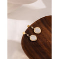 Natural Shell Disc Dangle Earring