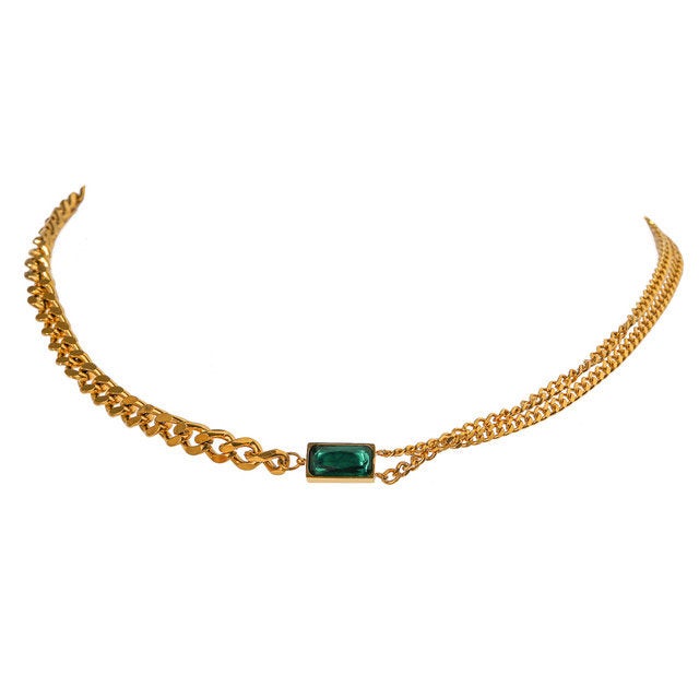 Green Emerald Gemstone Earring