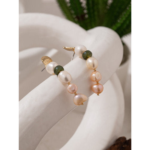 Beads Pearl Long Dangle Earring