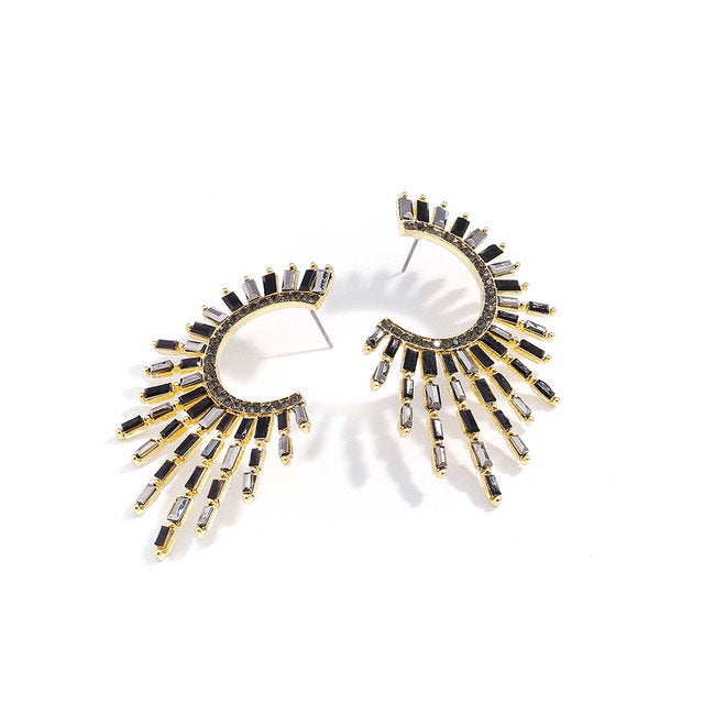 Exaggerated Crystal Spiked Earring