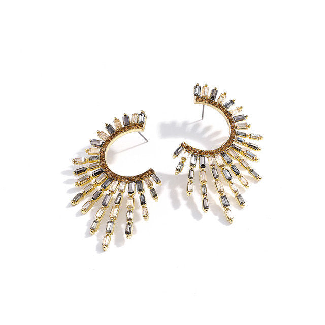 Exaggerated Crystal Spiked Earring