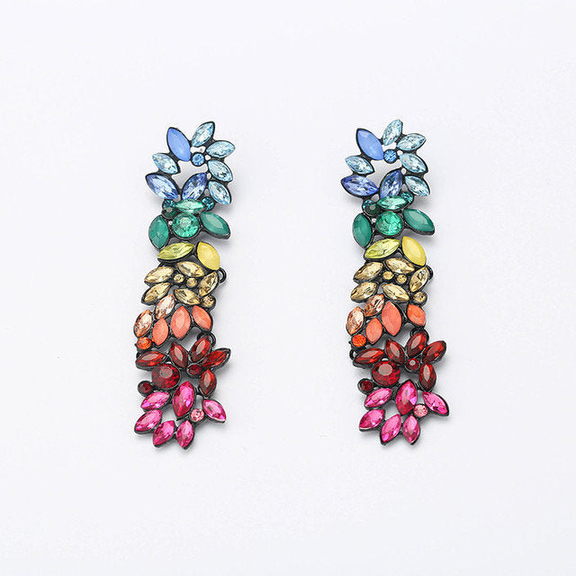 Colorful Crystal Chandelier Earring