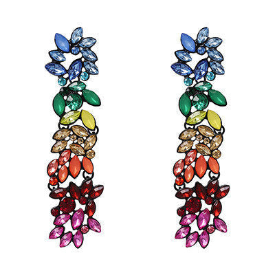 Colorful Crystal Chandelier Earring