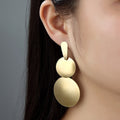 Statement Large Disc Metal Earring