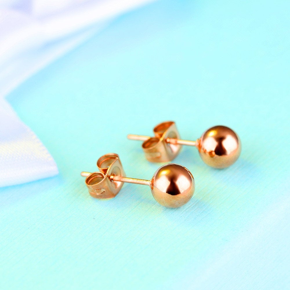 Tiny Bead Stud Minimalist Earring