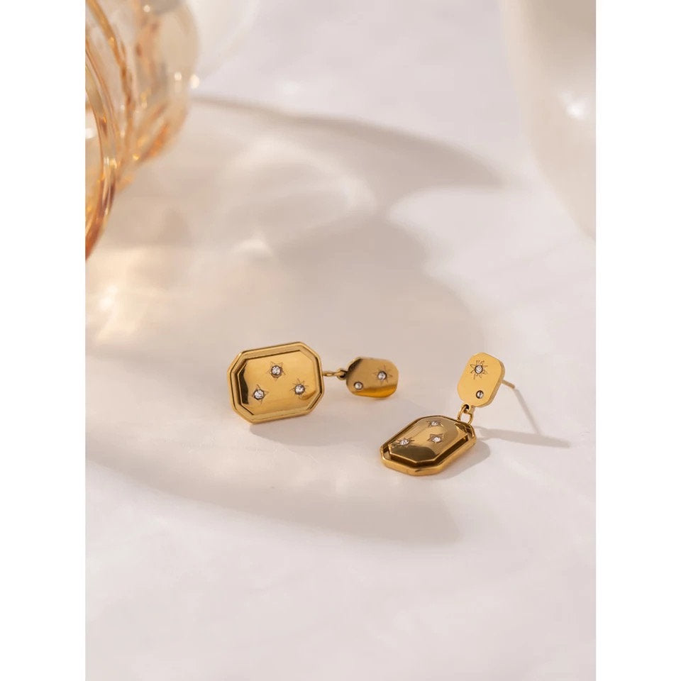 Framed Night Sky Celestial Earring